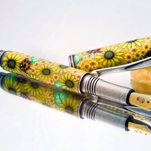 Yellow Sunflowers with Ladybugs