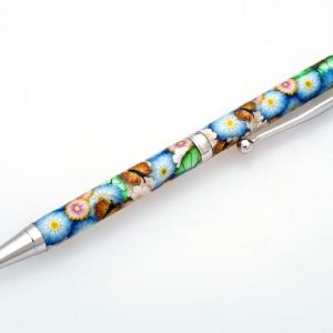 Blue Daisy's with Monarchs