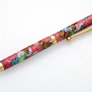 Red Roses with Viceroy Butterfly