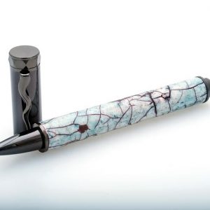 Blue Faux Raku