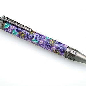 Purple Rose with Bumble Bees