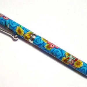 Blue Roses with Hummingbirds