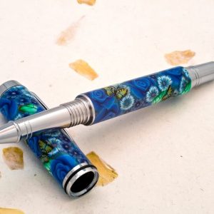 Blue Rose Millefiori Pen