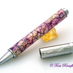 Creamsicle Faux Raku Rollerball Pen