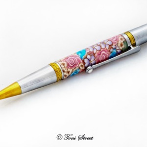 Pink Roses with BlueBirds Ballpoint Pen