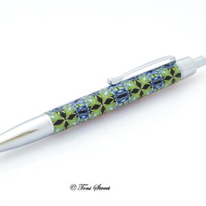 Blue and Green Kaleidoscope Click Pen