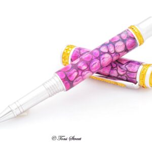 Pink Dragon Scale Rollerball Pen