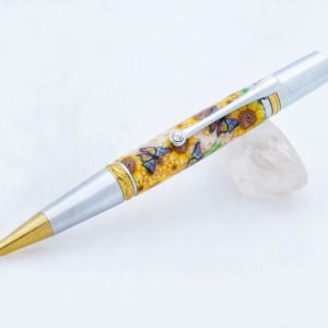 Yellow Sunflowers with Rainbow Butterflies