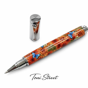 Fall Rollerball with Blue Butterflies