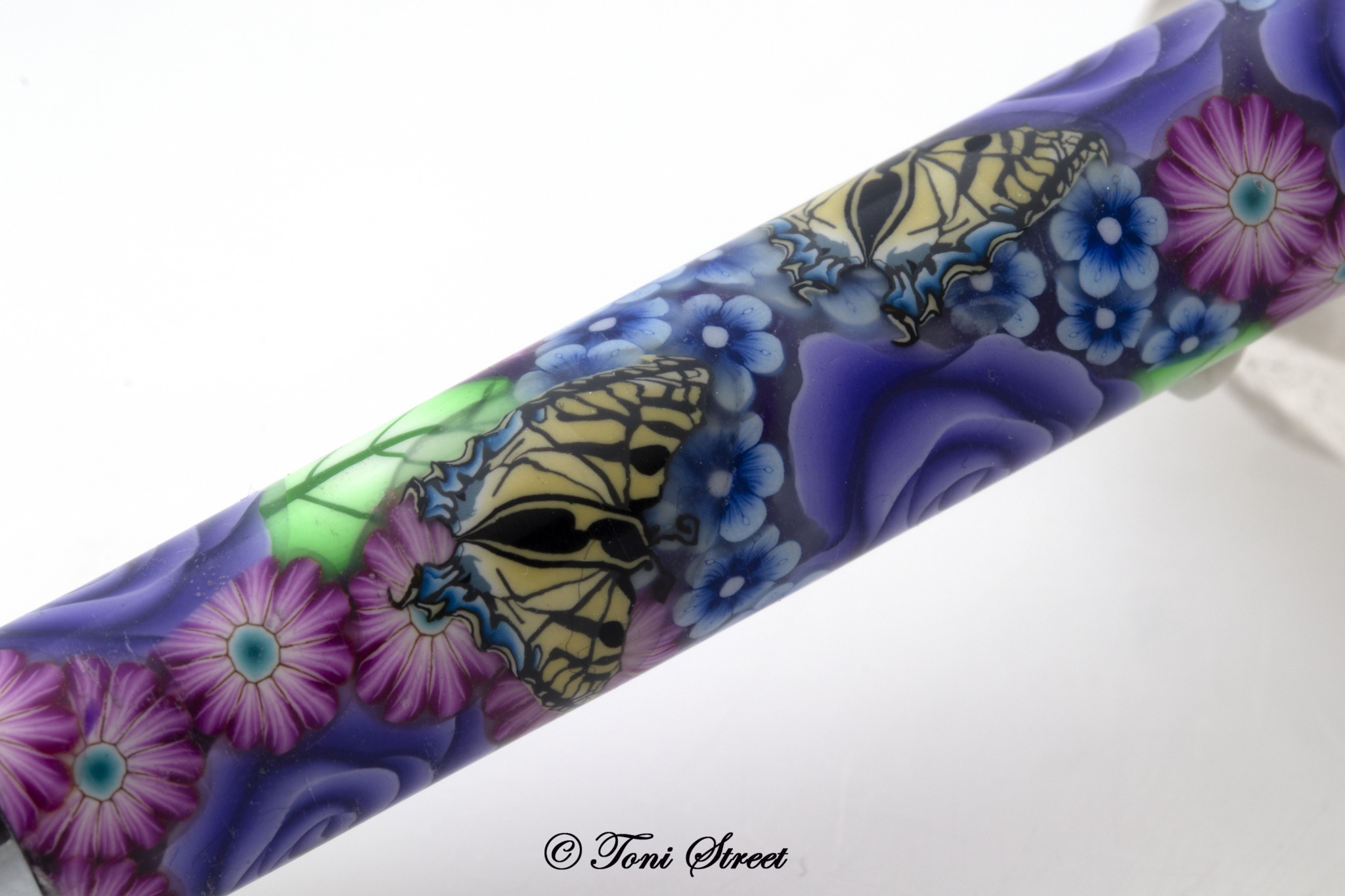 Purple Rose with Yellow Swallowtail Butterflies - Image 3